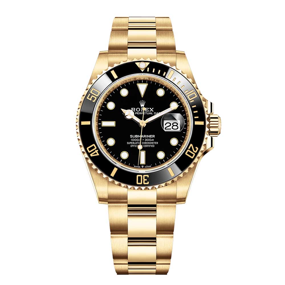 Rolex Submariner Black Dial/Yellow Gold Oyster Bracelet