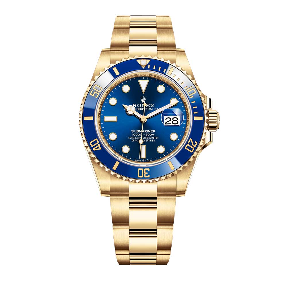 Rolex Submariner Royal Blue Dial/Yellow Gold Oyster Bracelet